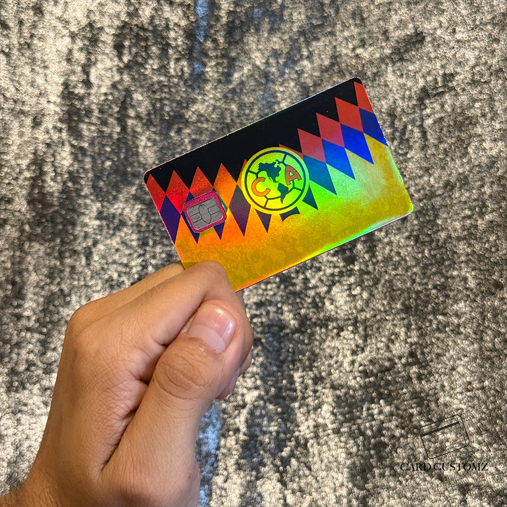AMERICA FC STICKER DE VINIL HOLOGRÁFICO PARA TARJETAS