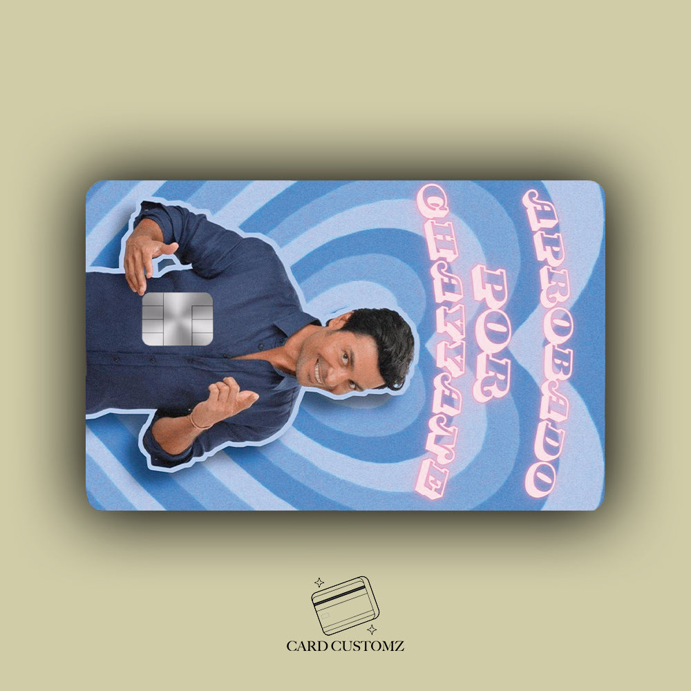 APROBADO POR CHAYANNE STICKER DE VINIL HOLOGRÁFICO PARA TARJETAS