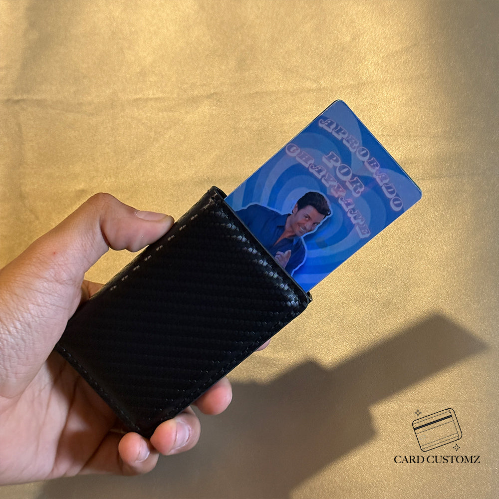 APROBADO POR CHAYANNE STICKER DE VINIL HOLOGRÁFICO PARA TARJETAS