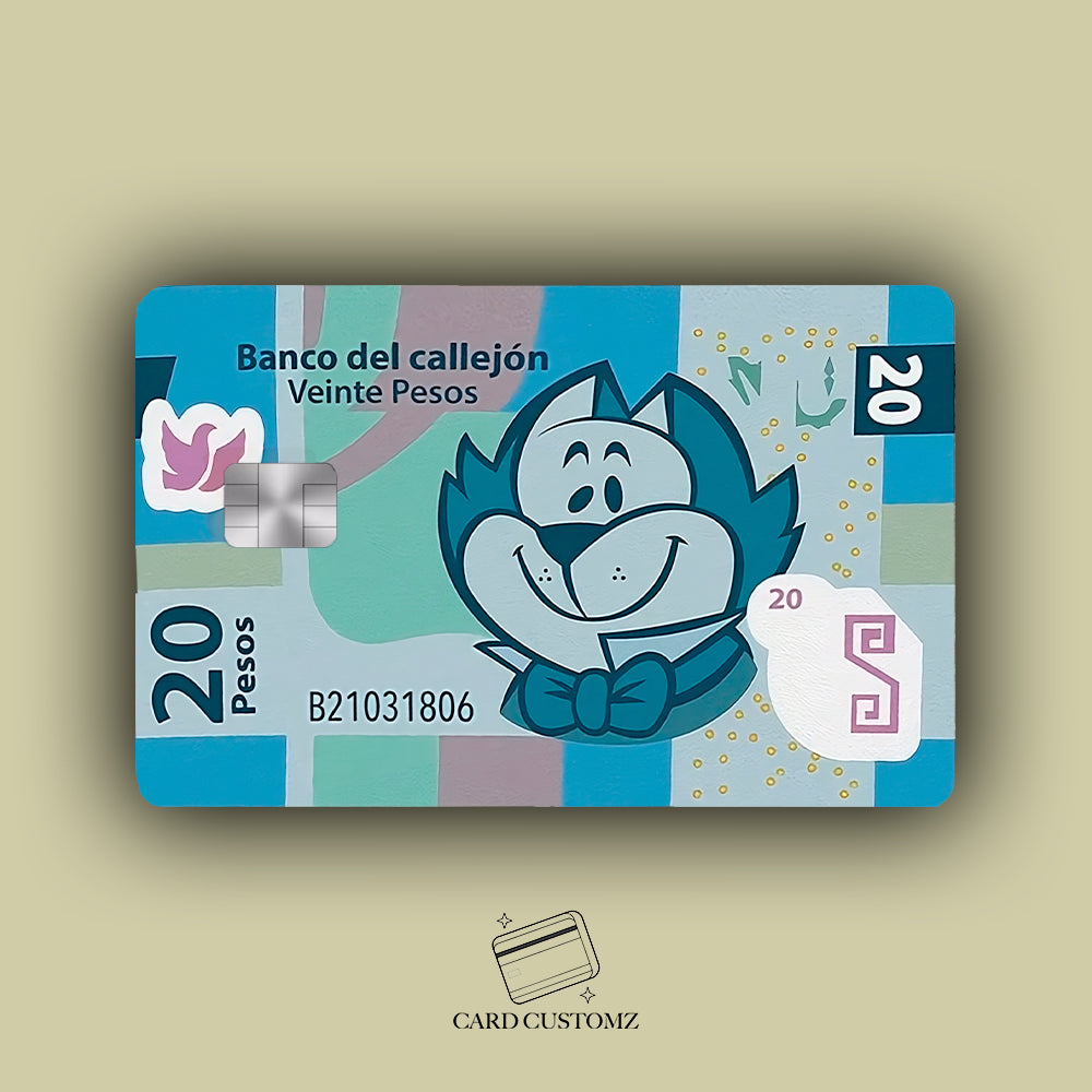 BILLETE DE BENITO DE DON GATO STICKER DE VINIL HOLOGRÁFICO PARA TARJETAS