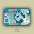 BILLETE DE BENITO DE DON GATO STICKER DE VINIL HOLOGRÁFICO PARA TARJETAS