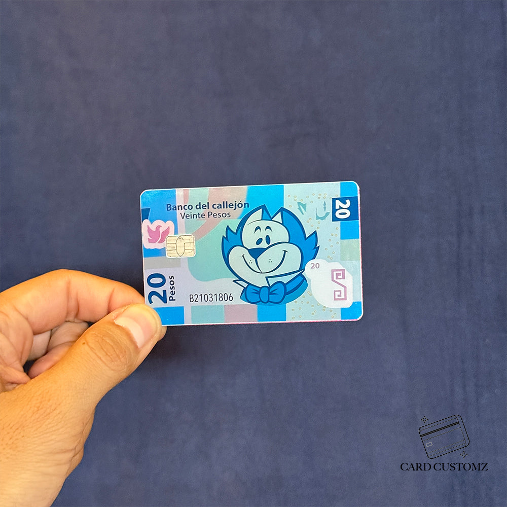 BILLETE DE BENITO DE DON GATO STICKER DE VINIL HOLOGRÁFICO PARA TARJETAS