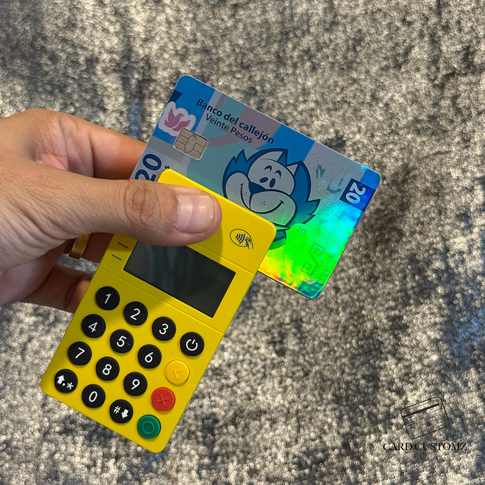 BILLETE DE BENITO DE DON GATO STICKER DE VINIL HOLOGRÁFICO PARA TARJETAS