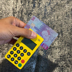 BILLETE DE AJOLOTE STICKER DE VINIL HOLOGRÁFICO PARA TARJETAS
