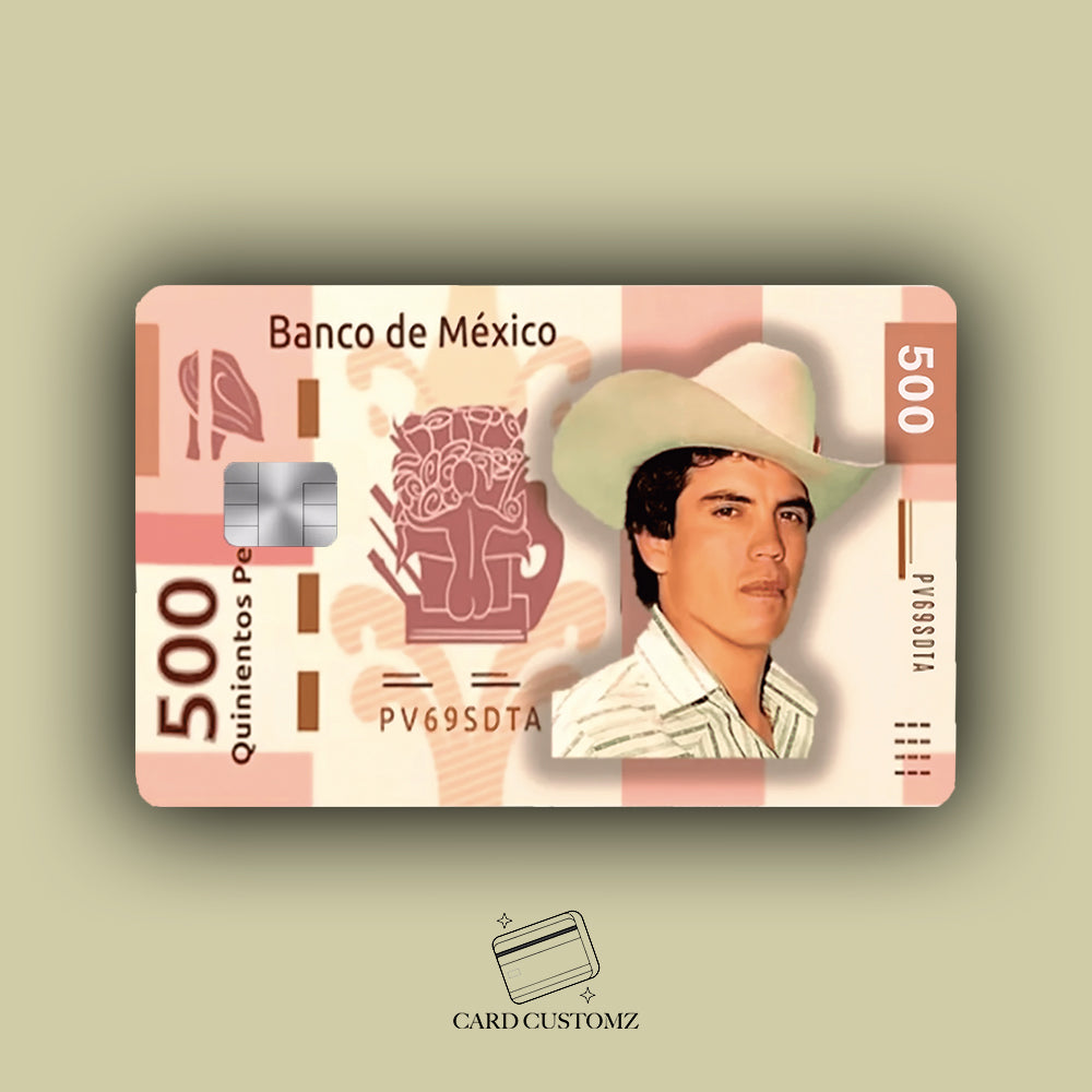 BILLETE DE CHALINO STICKER DE VINIL HOLOGRÁFICO PARA TARJETAS