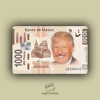 BILLETE DONALD TRUMP STICKER DE VINIL HOLOGRÁFICO PARA TARJETAS