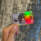 BILLETE KUROMI STICKER DE VINIL HOLOGRÁFICO PARA TARJETAS