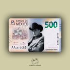 BILLETE VALENTIN ELIZALDE STICKER DE VINIL HOLOGRÁFICO PARA TARJETAS