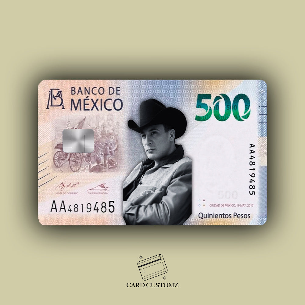 BILLETE VALENTIN ELIZALDE STICKER DE VINIL HOLOGRÁFICO PARA TARJETAS