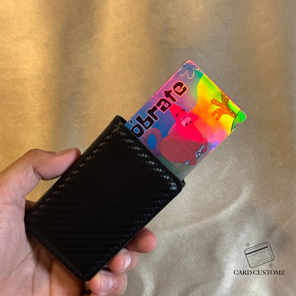 COBRATE PATRICIO STICKER DE VINIL HOLOGRÁFICO PARA TARJETAS
