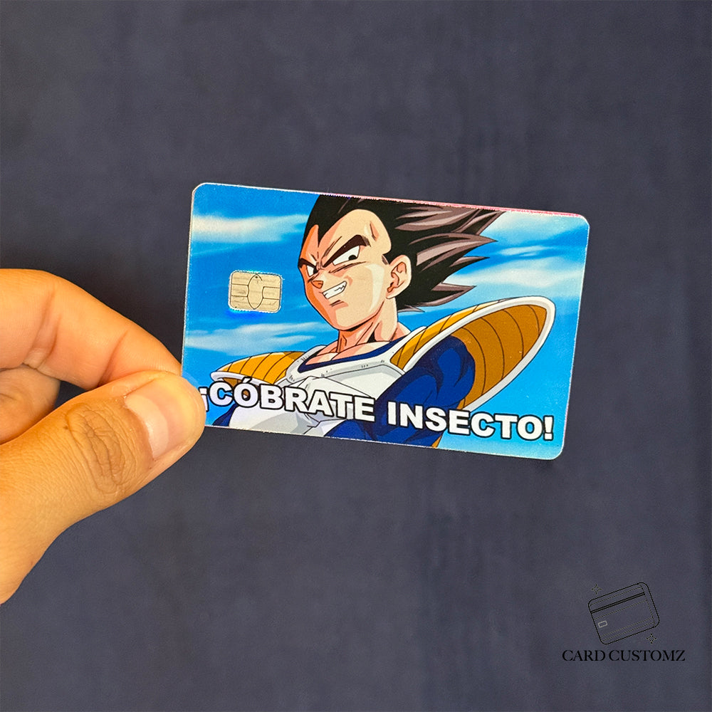 COBRATE INSECTO VEGUETA STICKER DE VINIL HOLOGRÁFICO PARA TARJETAS