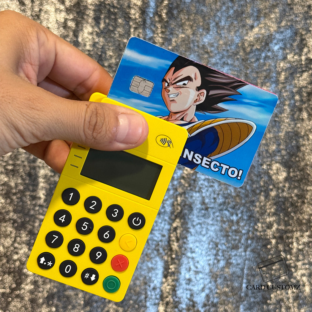 COBRATE INSECTO VEGUETA STICKER DE VINIL HOLOGRÁFICO PARA TARJETAS