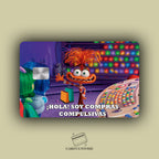 COMPRAS COMPULSIVAS STICKER DE VINIL HOLOGRÁFICO PARA TARJETAS