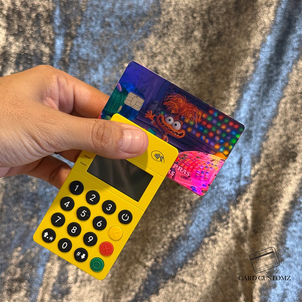 COMPRAS COMPULSIVAS STICKER DE VINIL HOLOGRÁFICO PARA TARJETAS