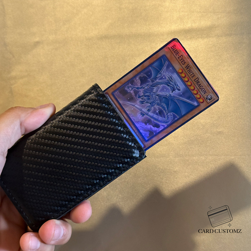 DRAGÓN BLANCO OJOS AZULES YU-GI-OH! STICKER DE VINIL HOLOGRÁFICO PARA TARJETAS