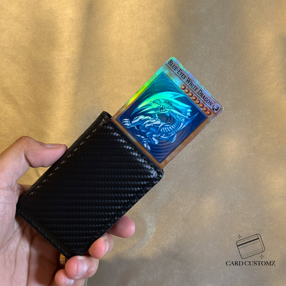 DRAGÓN DE OJOS AZULES YU-GI-OH! STICKER DE VINIL HOLOGRÁFICO PARA TARJETAS