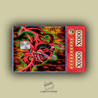 DRAGÓN ROJO YU-GI-OH! STICKER DE VINIL HOLOGRÁFICO PARA TARJETAS