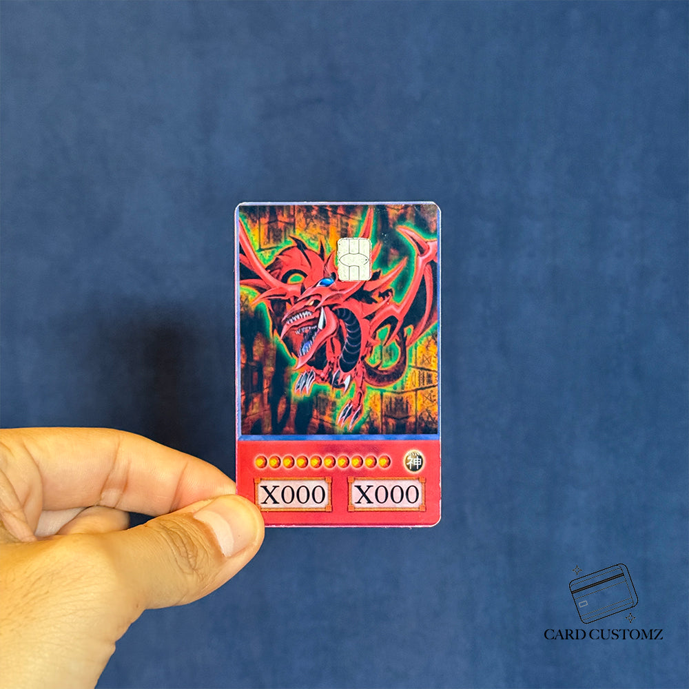 DRAGÓN ROJO YU-GI-OH! STICKER DE VINIL HOLOGRÁFICO PARA TARJETAS