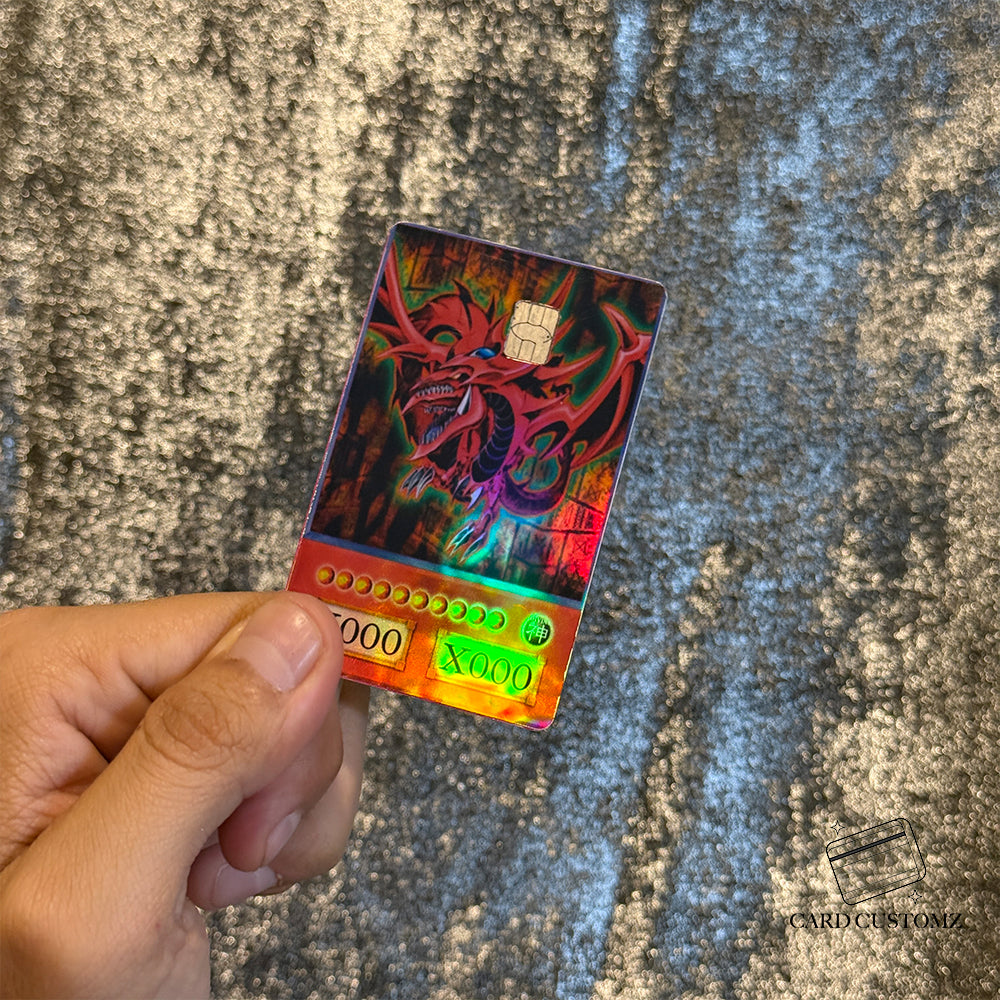 DRAGÓN ROJO YU-GI-OH! STICKER DE VINIL HOLOGRÁFICO PARA TARJETAS