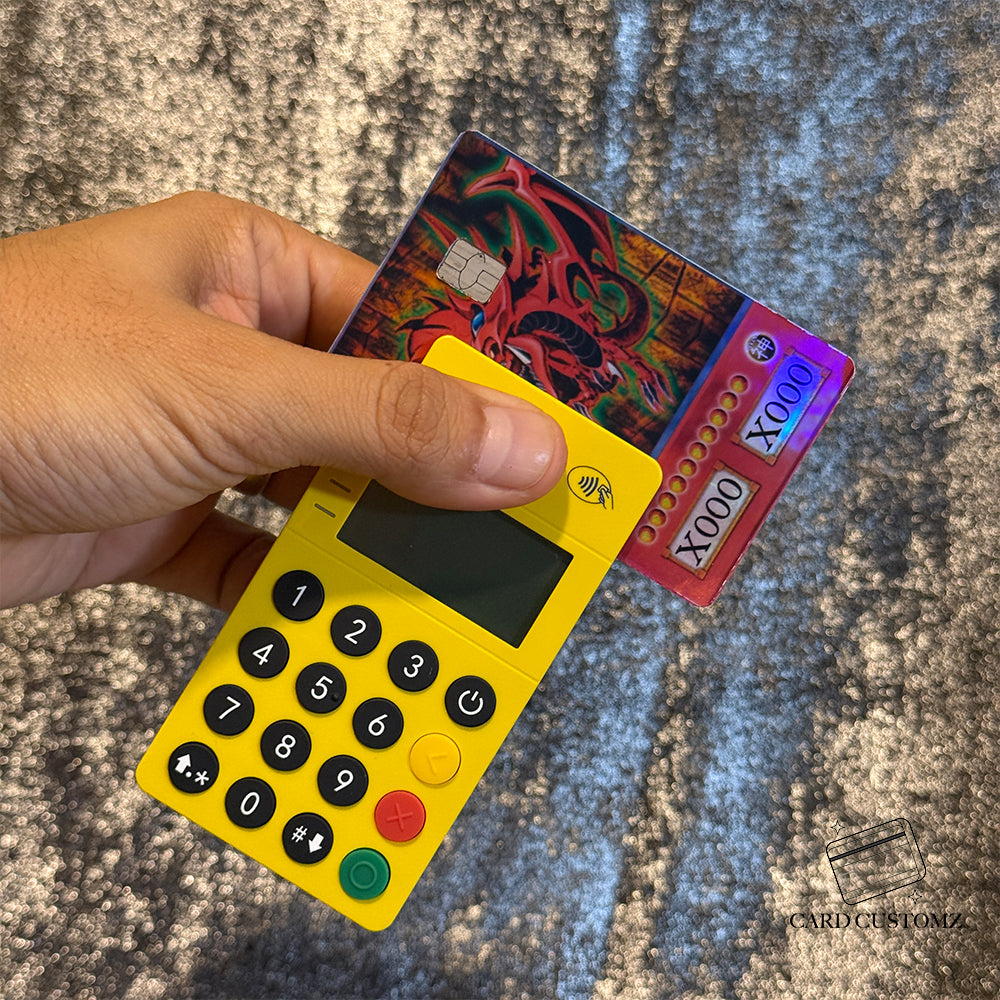 DRAGÓN ROJO YU-GI-OH! STICKER DE VINIL HOLOGRÁFICO PARA TARJETAS