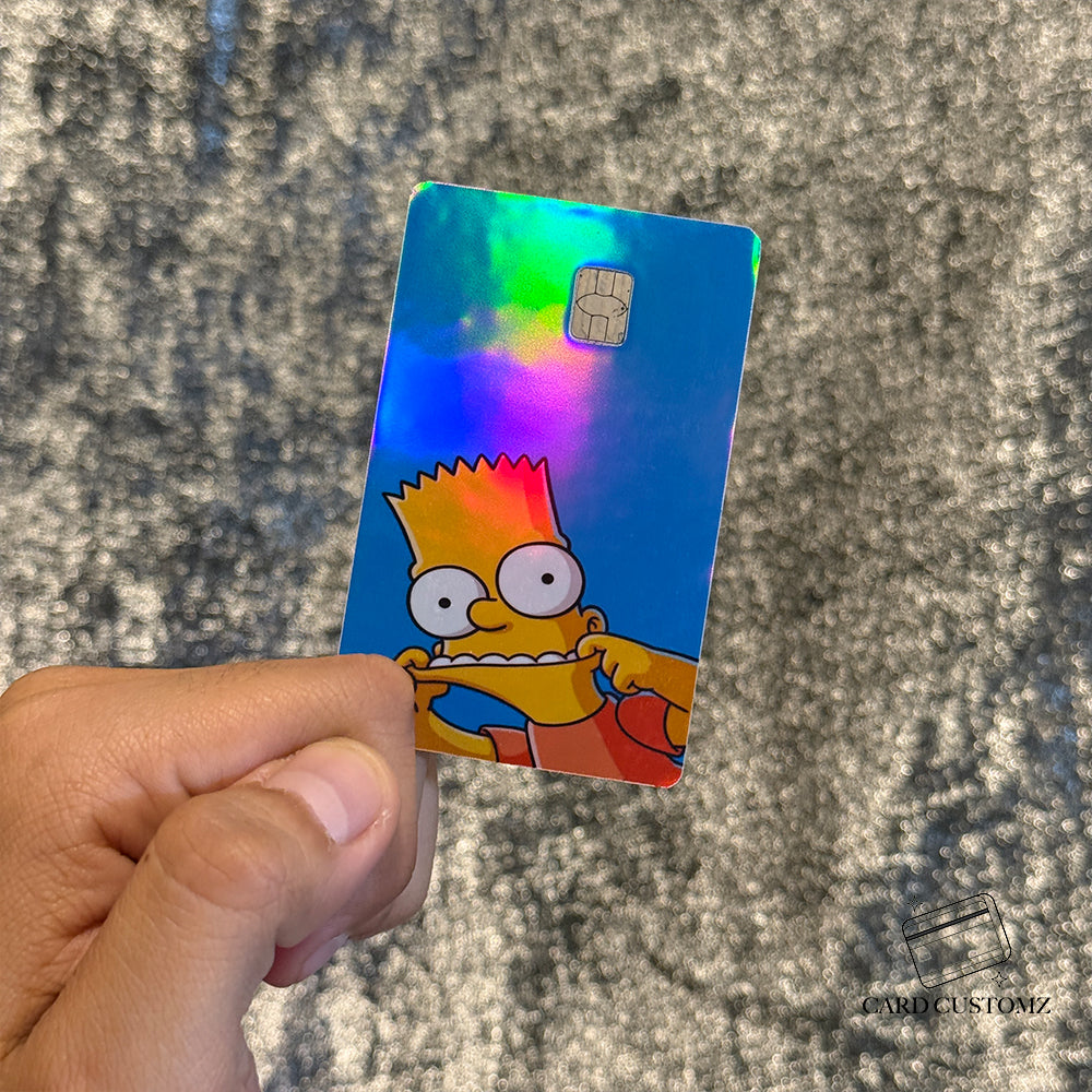 EL BART STICKER DE VINIL HOLOGRÁFICO PARA TARJETAS