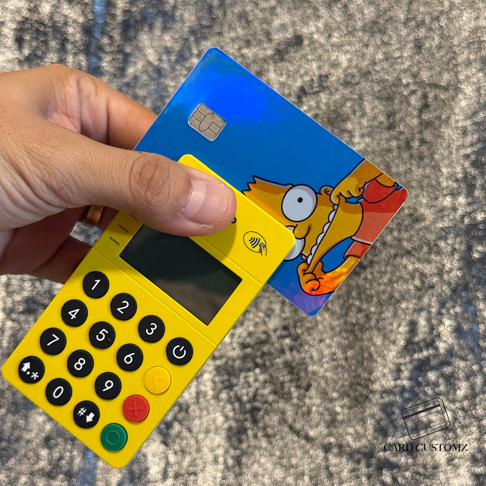 EL BART STICKER DE VINIL HOLOGRÁFICO PARA TARJETAS