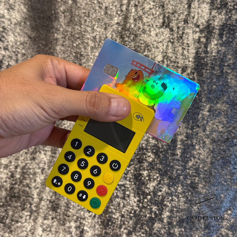 ESCANDALOSOS STICKER DE VINIL HOLOGRÁFICO PARA TARJETAS