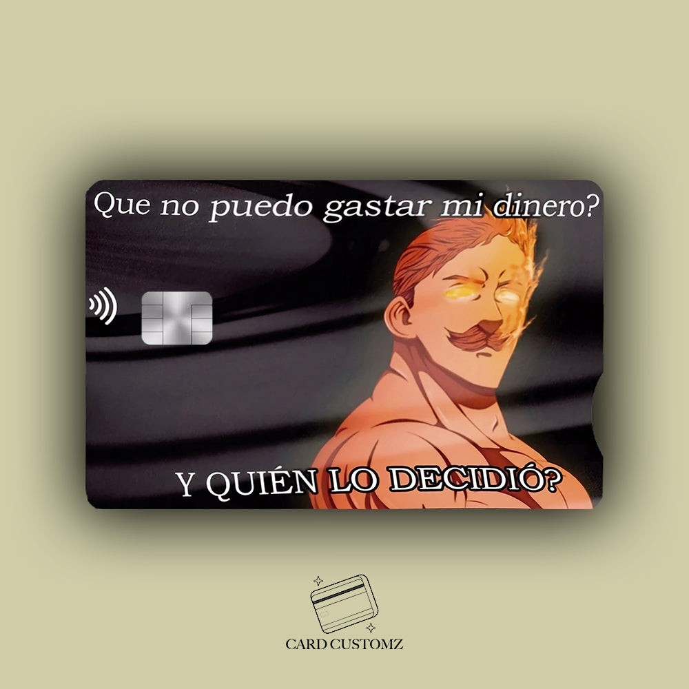 ESCANOR ¿Y ESO QUIÉN LO DECIDIÓ? STICKER DE VINIL HOLOGRÁFICO PARA TARJETAS