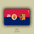 FC BARCELONA STICKER DE VINIL HOLOGRÁFICO PARA TARJETAS