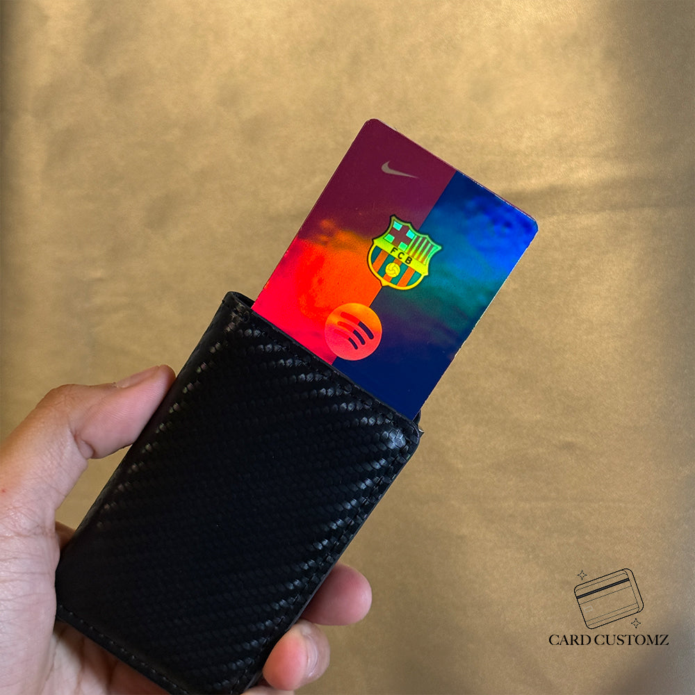 FC BARCELONA STICKER DE VINIL HOLOGRÁFICO PARA TARJETAS