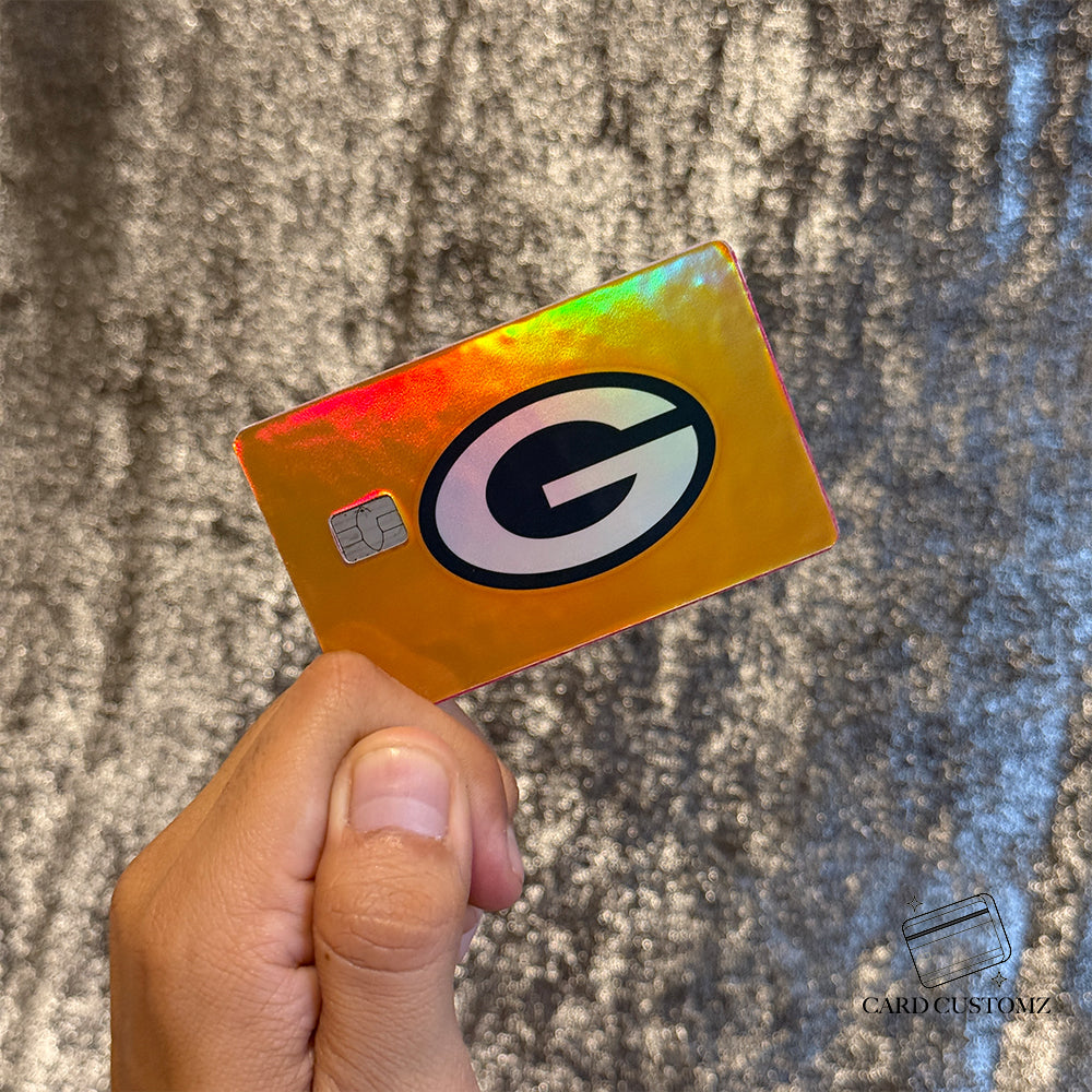 GREEN BAY PACKERS STICKER DE VINIL HOLOGRÁFICO PARA TARJETAS