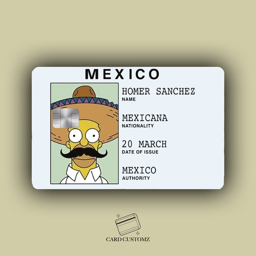 HOMERO SANCHEZ STICKER DE VINIL HOLOGRÁFICO PARA TARJETAS