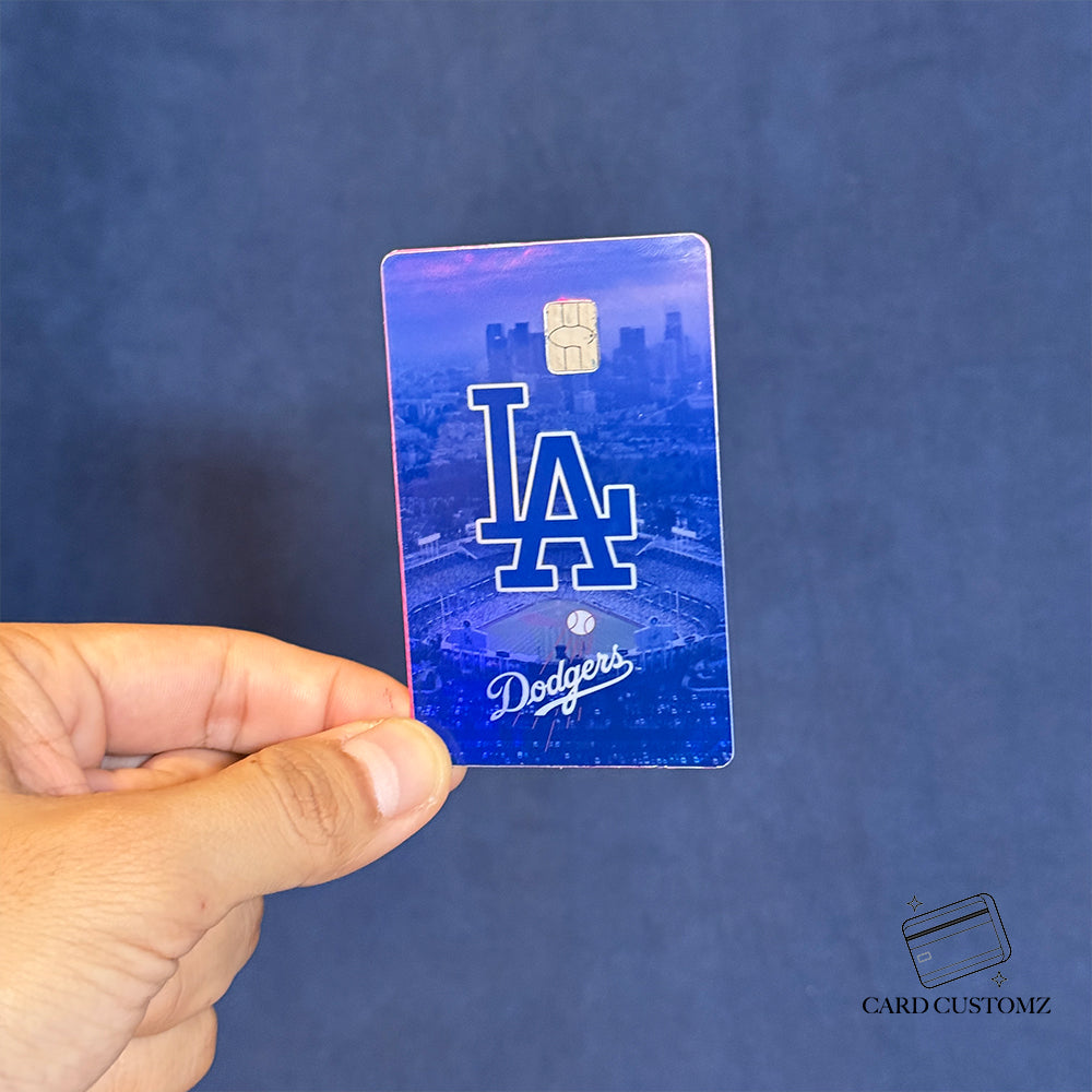 LA DODGERS STICKER DE VINIL HOLOGRÁFICO PARA TARJETAS