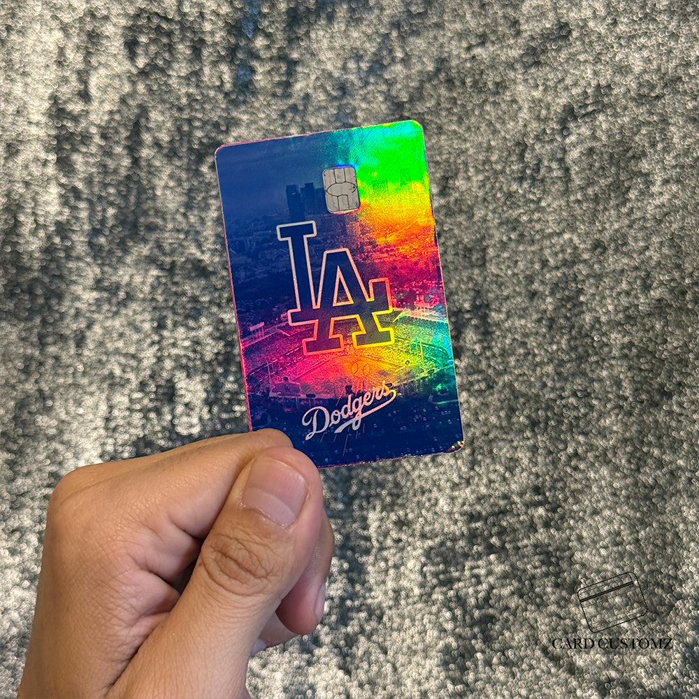 LA DODGERS STICKER DE VINIL HOLOGRÁFICO PARA TARJETAS