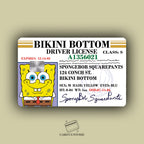 LICENCIA BOB ESPONJA STICKER DE VINIL HOLOGRÁFICO PARA TARJETAS