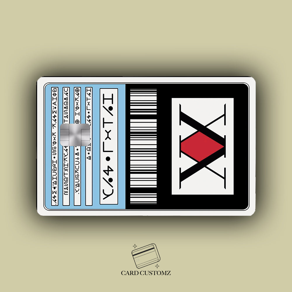 LICENCIA DE CAZADOR HUNTER X HUNTER STICKER DE VINIL HOLOGRÁFICO PARA TARJETAS