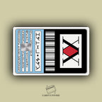 LICENCIA DE CAZADOR HUNTER X HUNTER STICKER DE VINIL HOLOGRÁFICO PARA TARJETAS