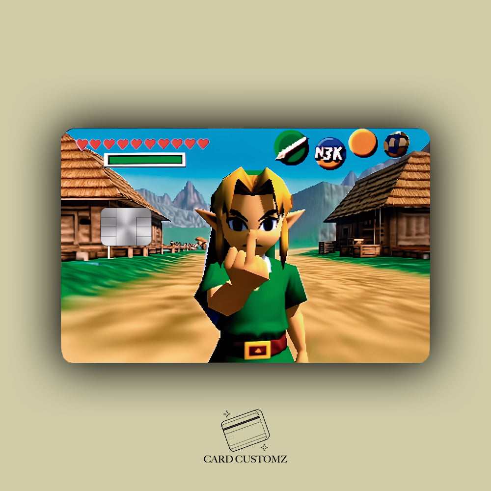 LINK THE LEGEND OF ZELDA STICKER DE VINIL HOLOGRÁFICO PARA TARJETAS