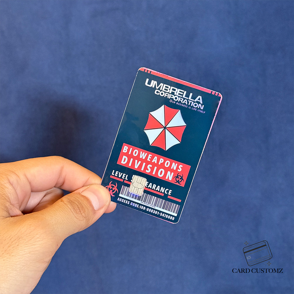 UMBRELLA LLAVE DE ACCESO NIVEL 5 STICKER DE VINIL HOLOGRÁFICO PARA TARJETAS