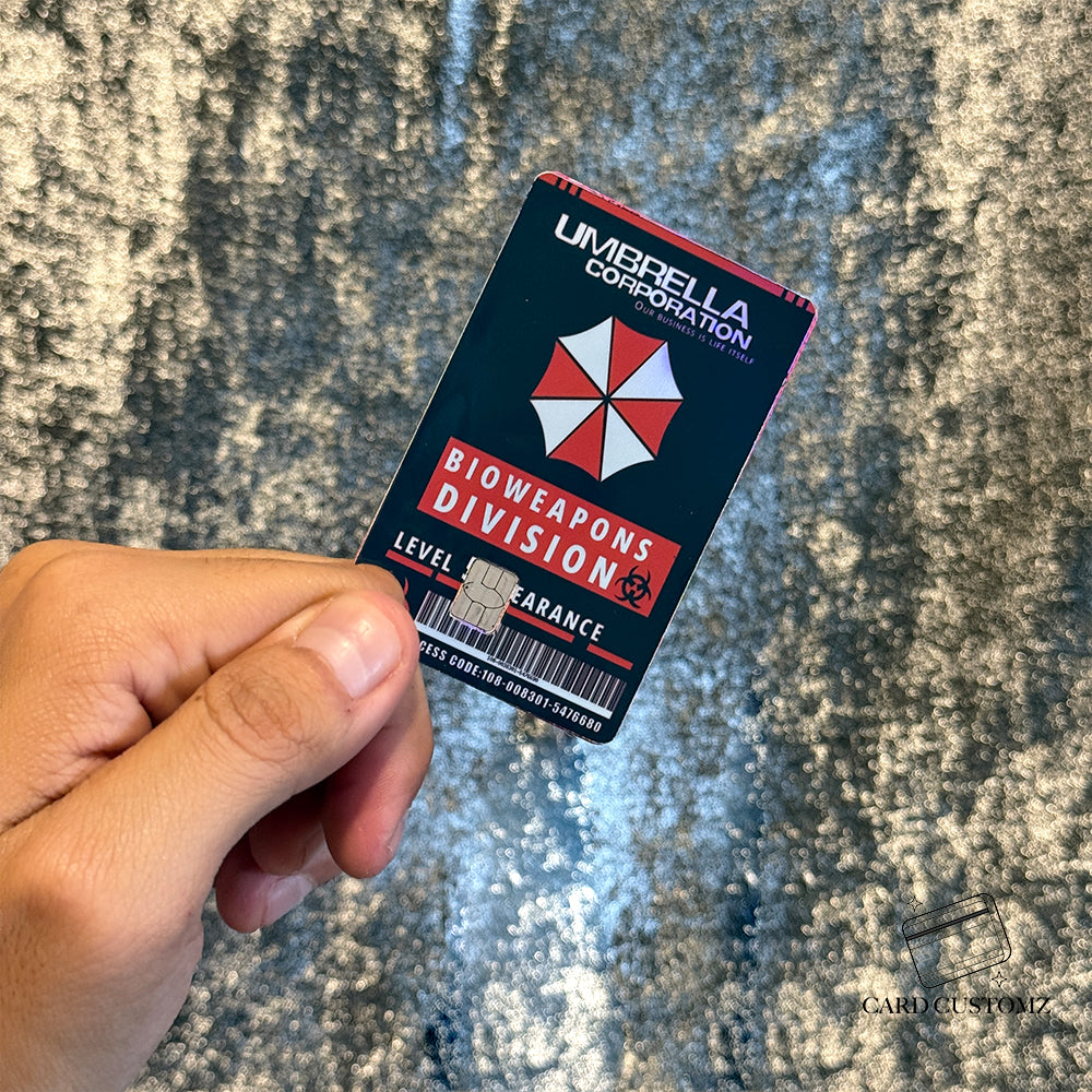 UMBRELLA LLAVE DE ACCESO NIVEL 5 STICKER DE VINIL HOLOGRÁFICO PARA TARJETAS