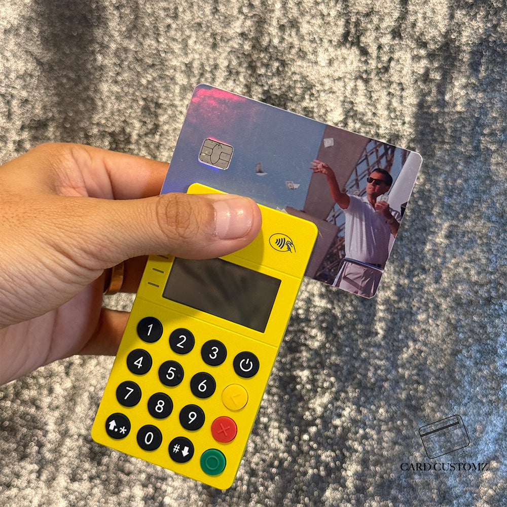 LOBO DE WALLSTREET STICKER DE VINIL HOLOGRÁFICO PARA TARJETAS