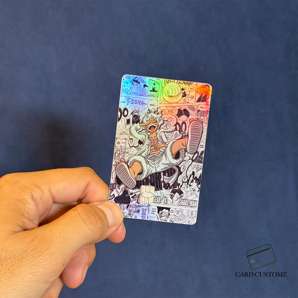 LUFFY GEAR FIVE STICKER DE VINIL HOLOGRÁFICO PARA TARJETAS