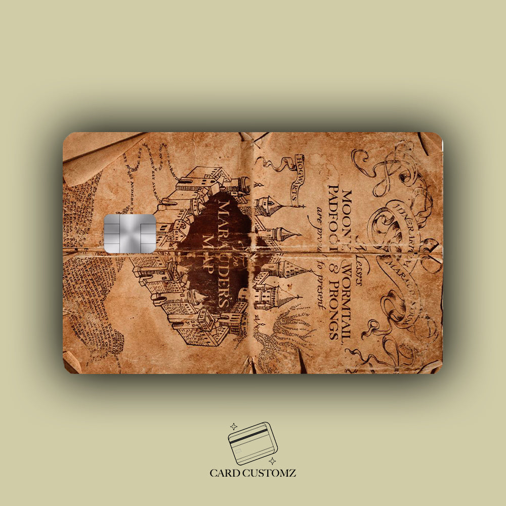 MAPA DEL MERODEADOR STICKER DE VINIL HOLOGRÁFICO PARA TARJETAS
