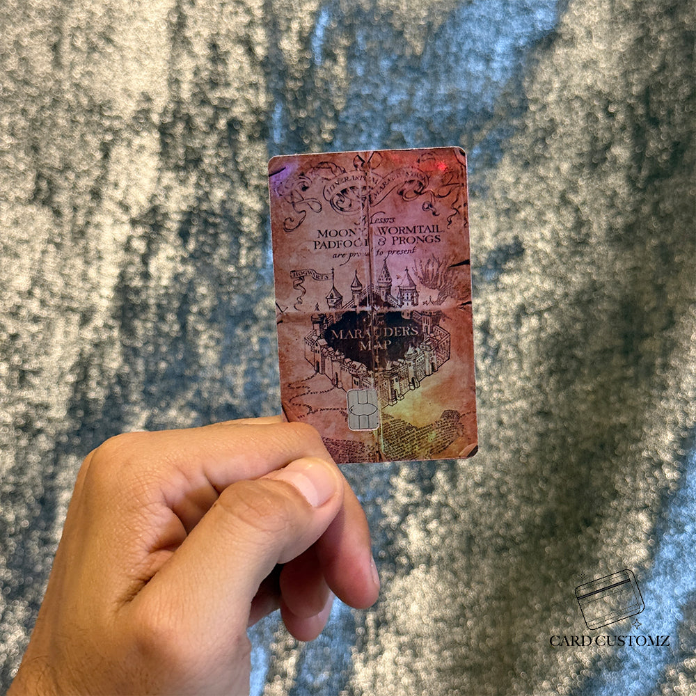 MAPA DEL MERODEADOR STICKER DE VINIL HOLOGRÁFICO PARA TARJETAS