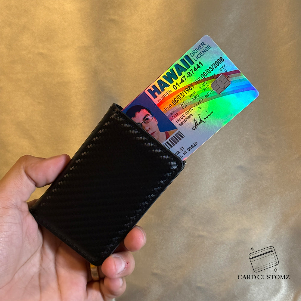 MCLOVIN IDENTIFICACIÓN STICKER DE VINIL HOLOGRÁFICO PARA TARJETAS