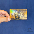MCPATO BILLETE 100 USD STICKER DE VINIL HOLOGRÁFICO PARA TARJETAS