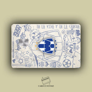 MONTERREY FC STICKER DE VINIL HOLOGRÁFICO PARA TARJETAS
