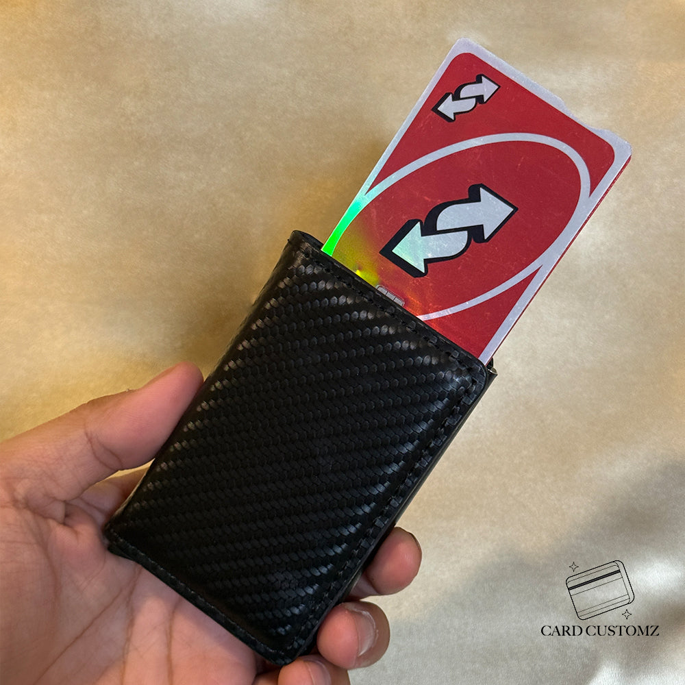 REVERSA UNO ROJO STICKER DE VINIL HOLOGRÁFICO PARA TARJETAS