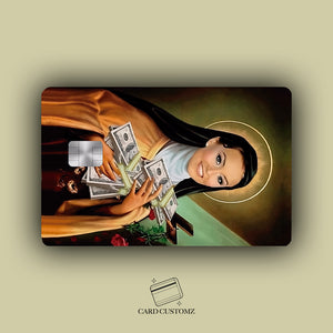 SANTA TERESA STICKER DE VINIL HOLOGRÁFICO PARA TARJETAS