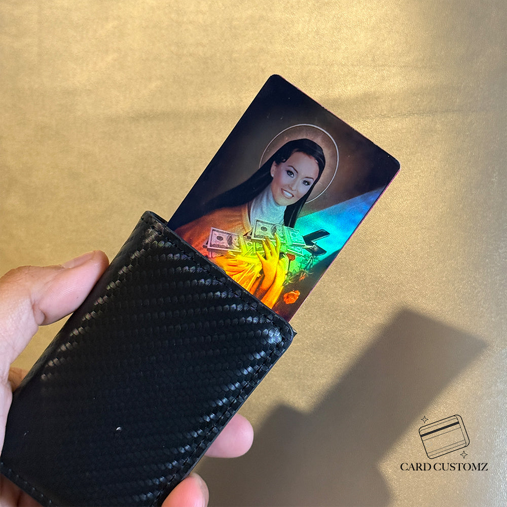 SANTA TERESA STICKER DE VINIL HOLOGRÁFICO PARA TARJETAS